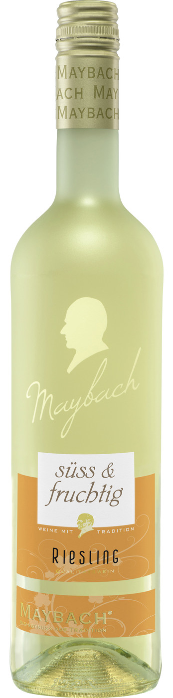 Maybach Riesling süß & fruchtig 0,75L - Etikett verschmutzt/beschädigt Maybach Riesling süß & fruchtig 0,75L - Etikett verschmutzt/beschädigt