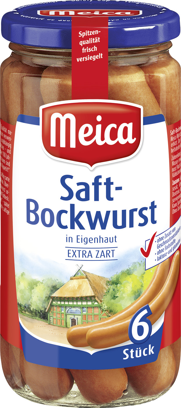 Meica 6 Saft-Bockwürste 380G Meica 6 Saft-Bockwürste 380G