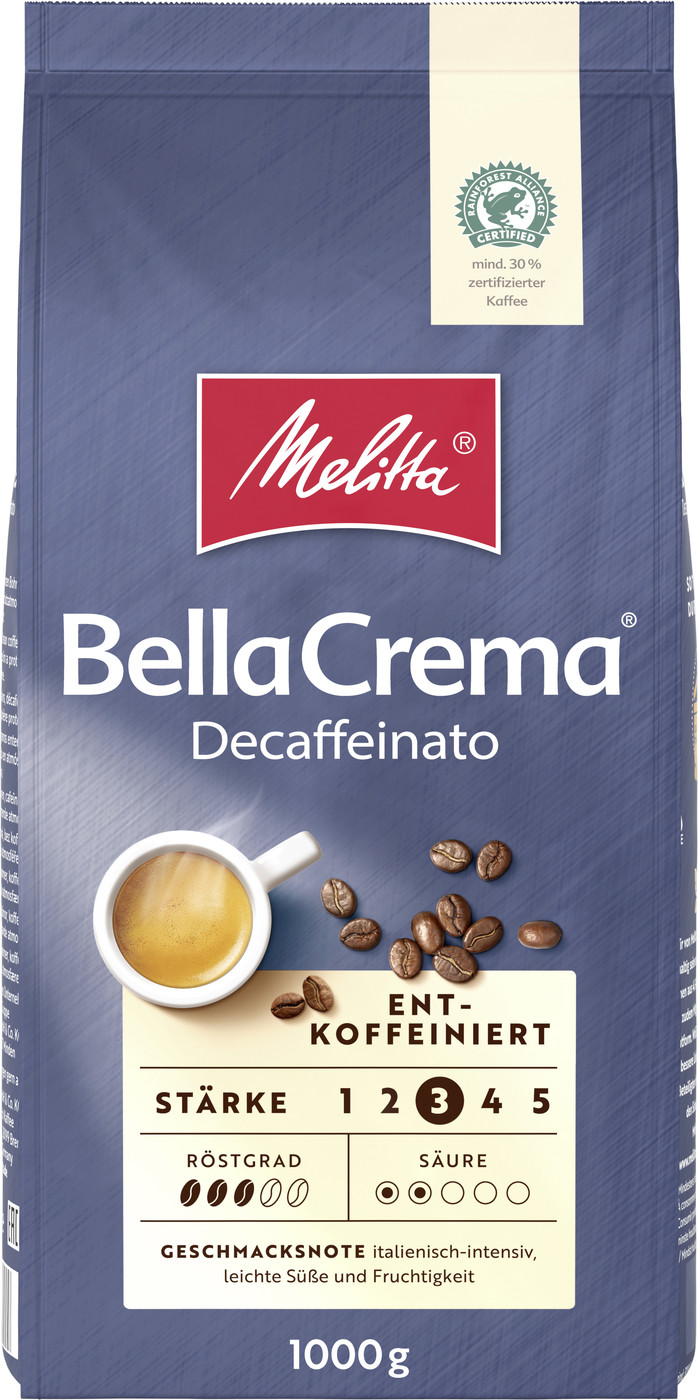Melitta BellaCrema Decaffeinato 1KG Melitta BellaCrema Decaffeinato 1KG