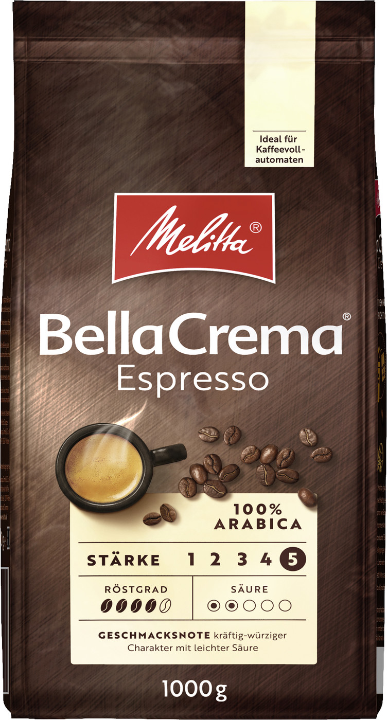 Melitta BellaCrema Espresso ganze Bohnen 1kg Melitta BellaCrema Espresso ganze Bohnen 1kg
