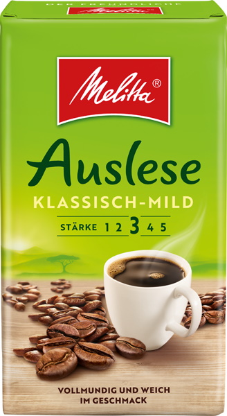 Melitta Kaffee Auslese klassich-mild gemahlen 500G Melitta Kaffee Auslese klassich-mild gemahlen 500G