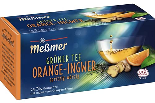 Meßmer Grüner Tee Orange-Ingwer 25 TB, 2er Pack (2 x 43,75 g Packung) von Meßmer