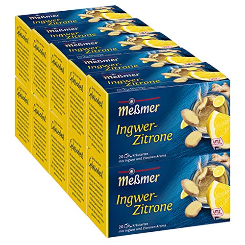 Meßmer Ingwer-Zitrone 20 Teebeutel - 10 Packungen von Meßmer