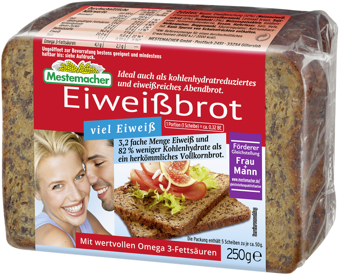 Mestemacher Eiweißbrot 250G Mestemacher Eiweißbrot 250G