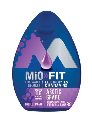 MiO Fit Water Enhancer - Arctic Grape, makes 18 servings + Vitamins, 1.62 oz each, (Pack of 5) by Mio