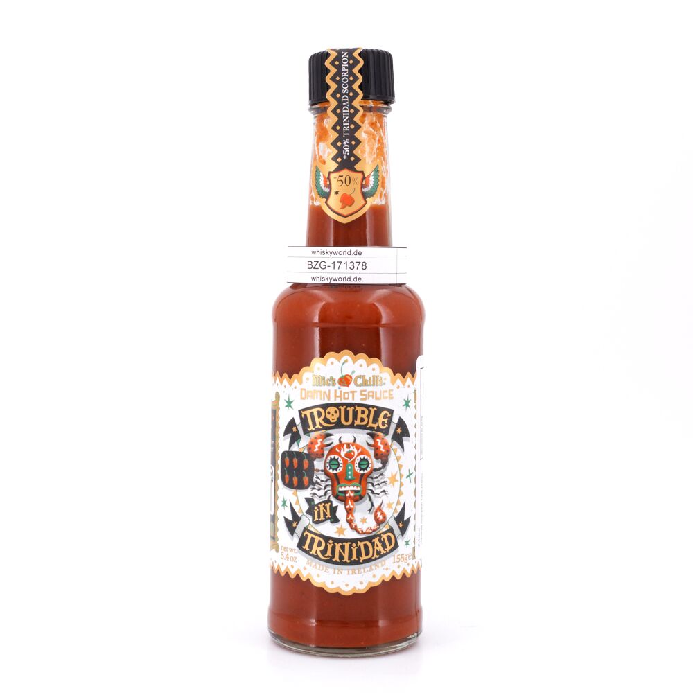 Mic's Chilli Trouble in Trinidad Damn Hot Sauce 155 g