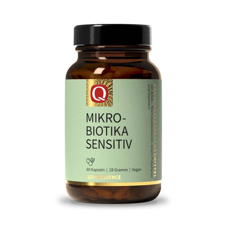 Mikrobiotika Sensitiv 60 Kapseln - Mit acht verschiedenen Bakterienstämmen - Vegan - Quintessence von Quintessence