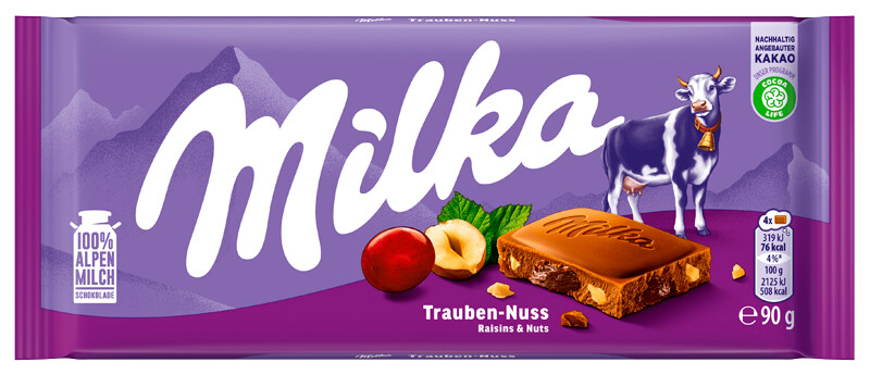 Milka Trauben-Nuss 90G Milka Trauben-Nuss 90G