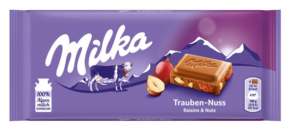 Milka Trauben Nuss Schokolade 100G