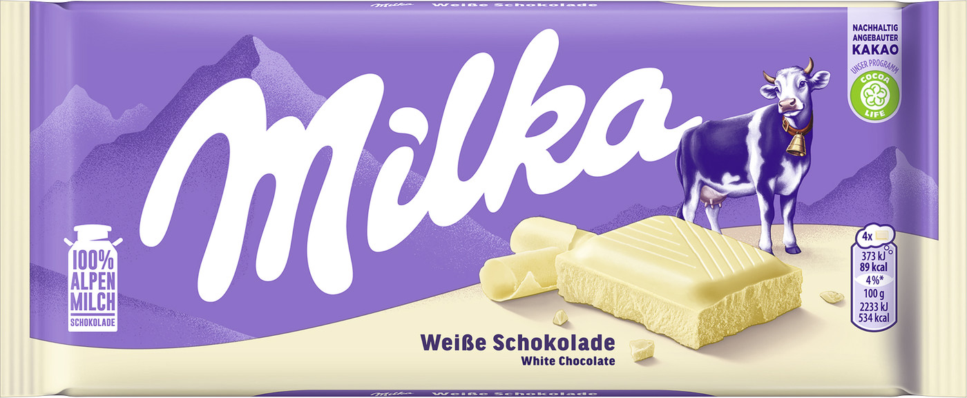 Milka Weisse Schokolade 100G Milka Weisse Schokolade 100G