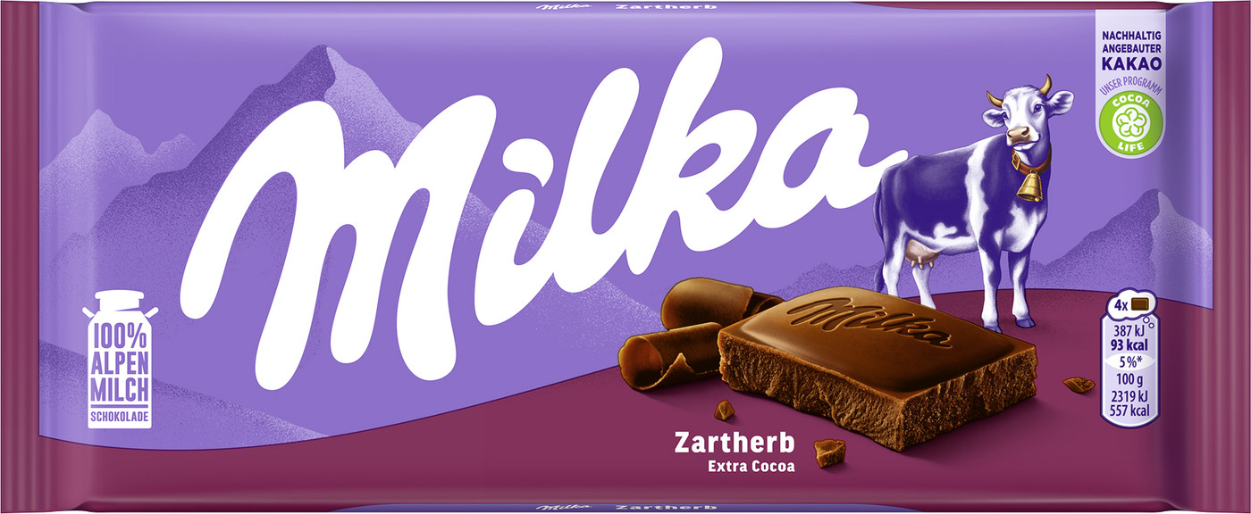 Milka Zartherb Schokolade 100G