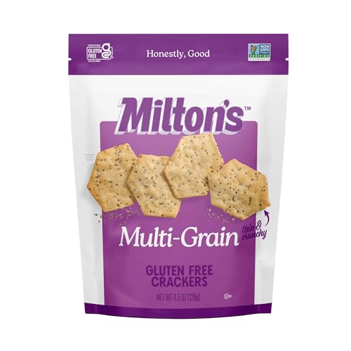 Milton's Craft Bakers Gluten-Free Baked Crackers, Multi-Grain, 4.5 Ounce Milton's Craft Bakers Gluten-Free Baked Crackers, Multi-Grain, 4.5 Ounce