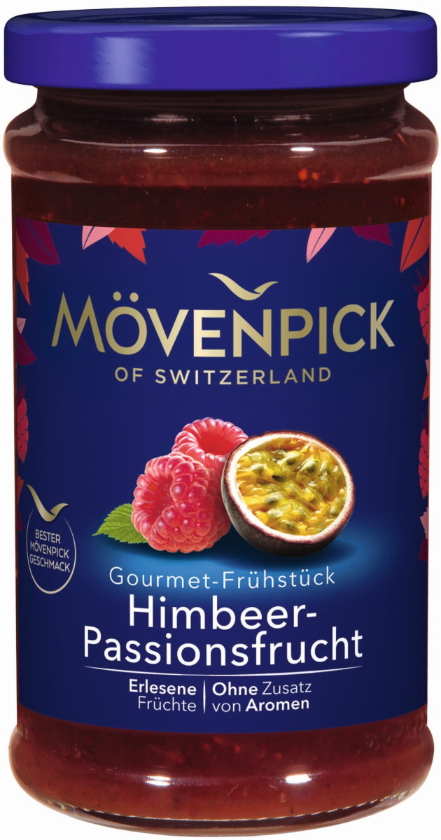 Mövenpick Gourmet-Frühstück Himbeer-Passionsfrucht 250G Mövenpick Gourmet-Frühstück Himbeer-Passionsfrucht 250G