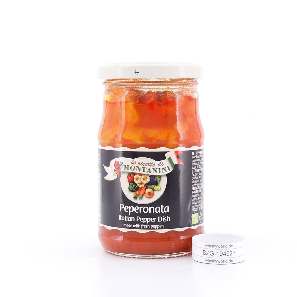 Montanini Peperonata Italian Pepper Dish Soße mit 280 g Montanini Peperonata Italian Pepper Dish Soße mit 280 g
