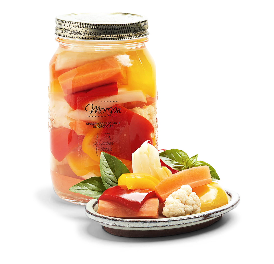 Morgan's Giardiniera - süßsauer eingelegtes Gartengemüse Morgan's Giardiniera - süßsauer eingelegtes Gartengemüse von Cinque Sensi S.r.l.