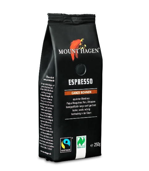 Mount Hagen Fairtrade Espresso ganze Bohne