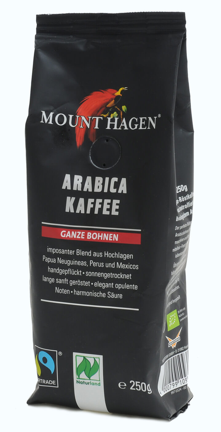 Mount Hagen Fairtrade Röstkaffee ganze Bohne