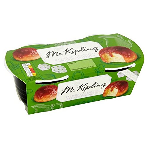 Mr Kipling Kirsche Bakewell Schwamm Pudding 2 X 95 G (Packung mit 4)