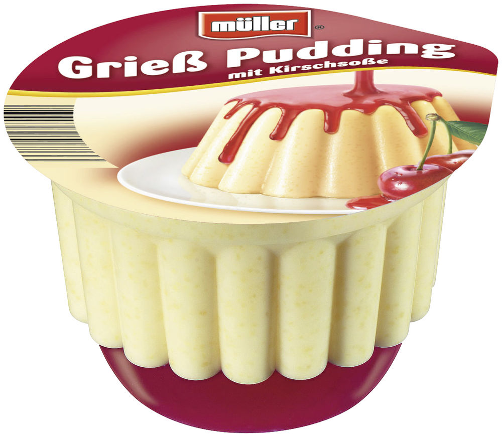 Müller Grieß Pudding mit Kirschsoße 450G