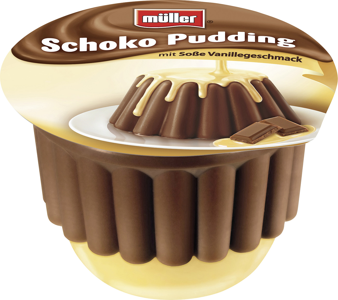 Müller Schoko Pudding mit Soße Vanillegeschmack 450G - MHD 19.05.2025 Müller Schoko Pudding mit Soße Vanillegeschmack 450G - MHD 19.05.2025