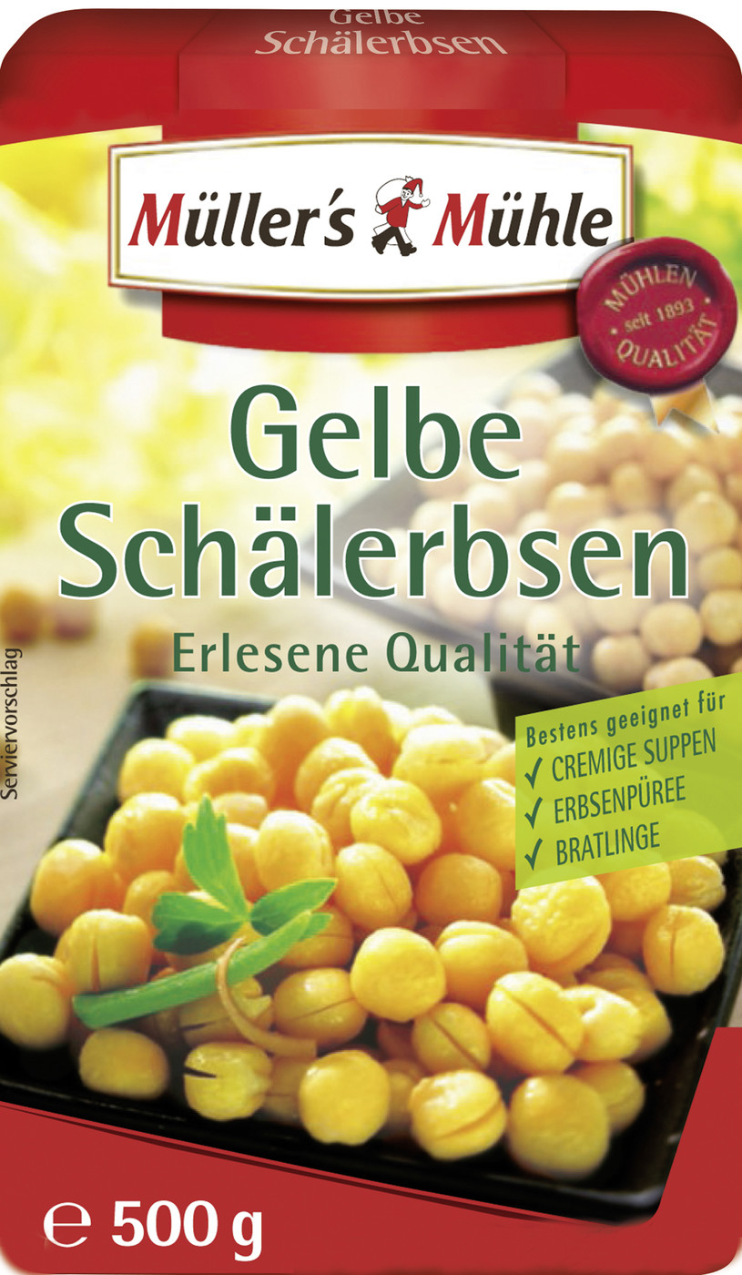 Müller's Mühle Gelbe Schälerbsen 500G Müller's Mühle Gelbe Schälerbsen 500G