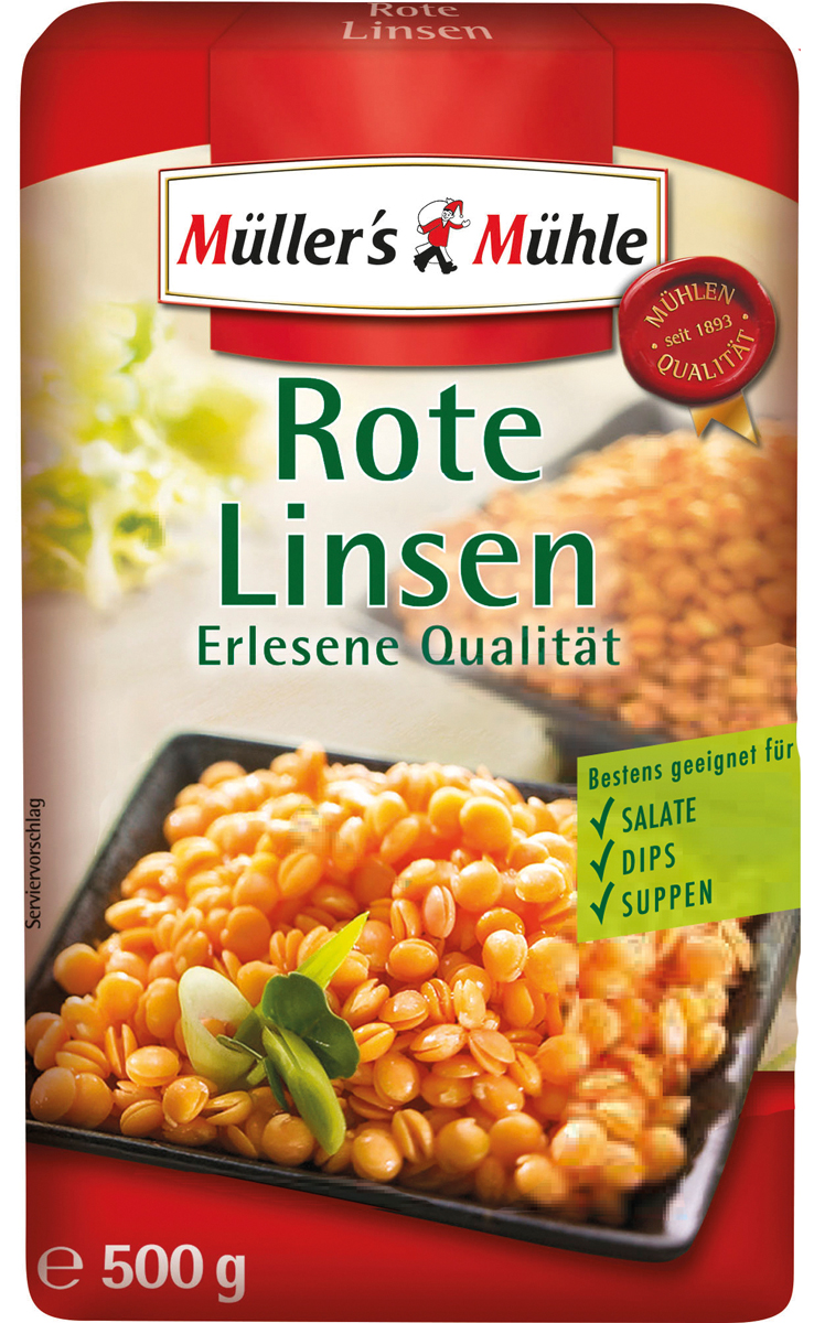Müller's Mühle Rote Linsen 500G Müller's Mühle Rote Linsen 500G