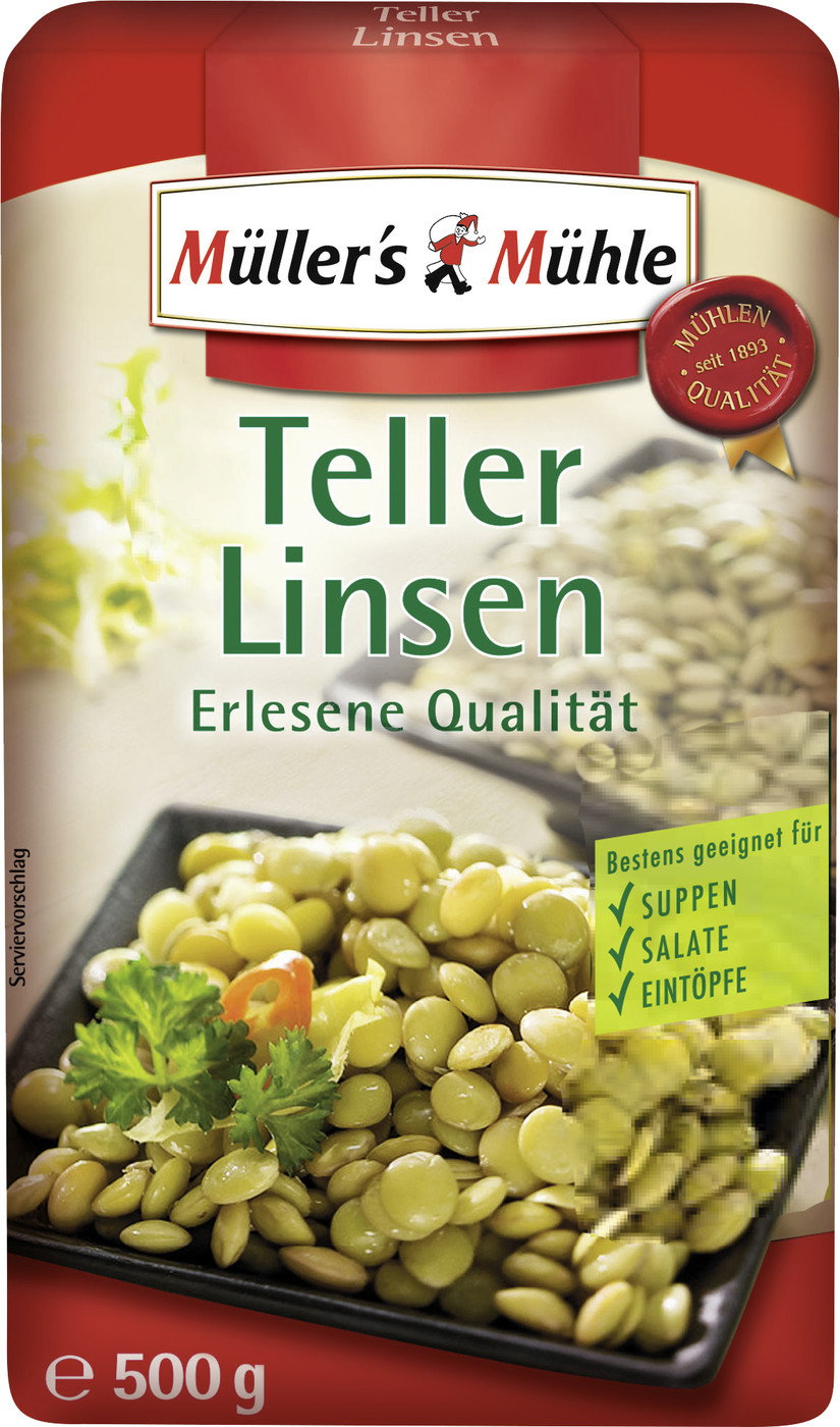 Müller's Mühle Teller Linsen 500G