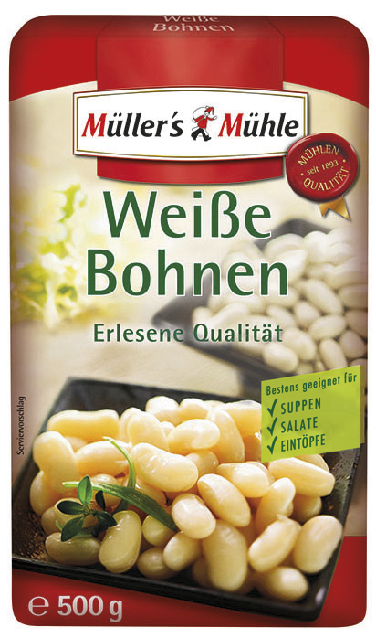Müller's Mühle Weiße Bohnen 500G Müller's Mühle Weiße Bohnen 500G