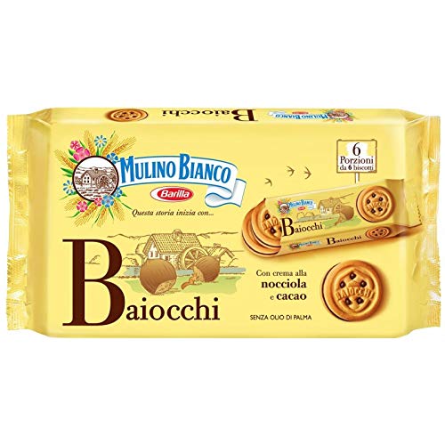Mulino Bianco - Baiocchi Nocciola Snack 336g - Packung mit 4 von Mulino Bianco