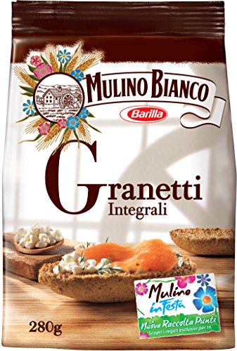 Mulino Bianco Kekse | Weißer Mühlstein Granetti Integrali | Mulino Bianco Galletti | Mulino Bianco Cracker | 280 Gramm Total
