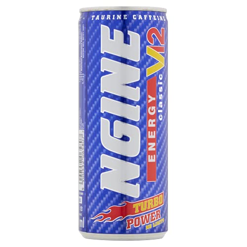 N-Gine Energy Drink Blue V12 250 ml (Packung mit 24 Dosen) – Koffein – Taurin – Vitamin B, Vitamin B12 – Multipack N-Gine Energy Drink Blue V12 250 ml (Packung mit 24 Dosen) – Koffein – Taurin – Vitamin B, Vitamin B12 – Multipack von Golden Acre