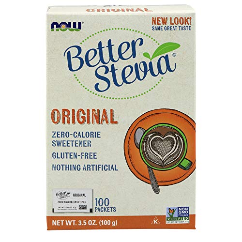 NOW Foods Stevia Extract Packets TwinPack, 100 Count Boxes (Pack of 2)