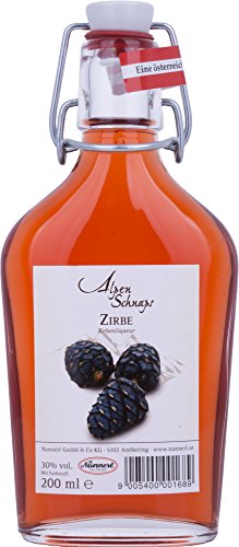 Nannerl Zirbenlikör in der Taschenflasche 30% Vol. 0,2 l Nannerl Zirbenlikör in der Taschenflasche 30% Vol. 0,2 l von Nannerl
