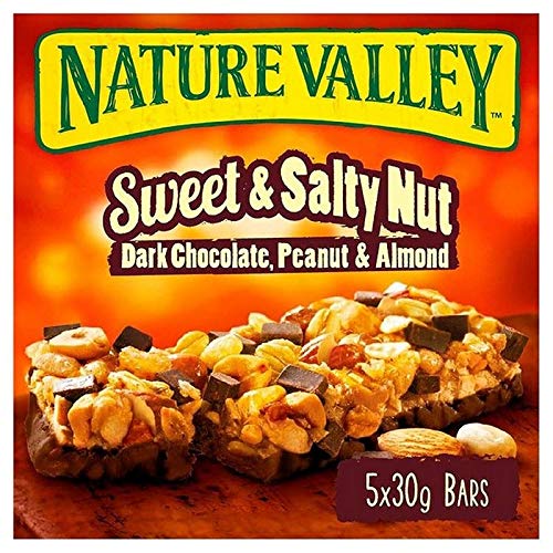 Natur Tal Süß & Salzig Mutter Dunkle Schokolade, Erdnuss & Mandelmüsliriegel 5 X 30G