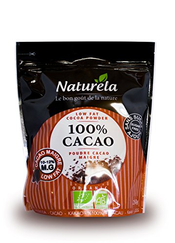Naturela -250g- Pur Cacao Maigre 10 - 12% MG Sans Sucre Bio