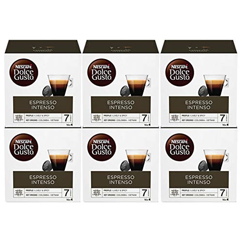 Nescafe Dolce Gusto Espresso Intenso 16 Pro Packung - Packung mit 6 von Nescafé