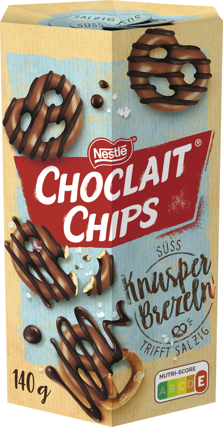 Nestle Choclait Chips Knusperbrezeln 140G