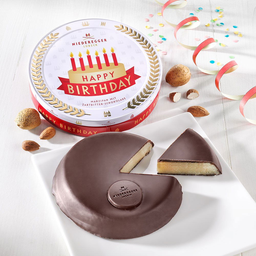 Niederegger Marzipantorte Happy Birthday von Niederegger