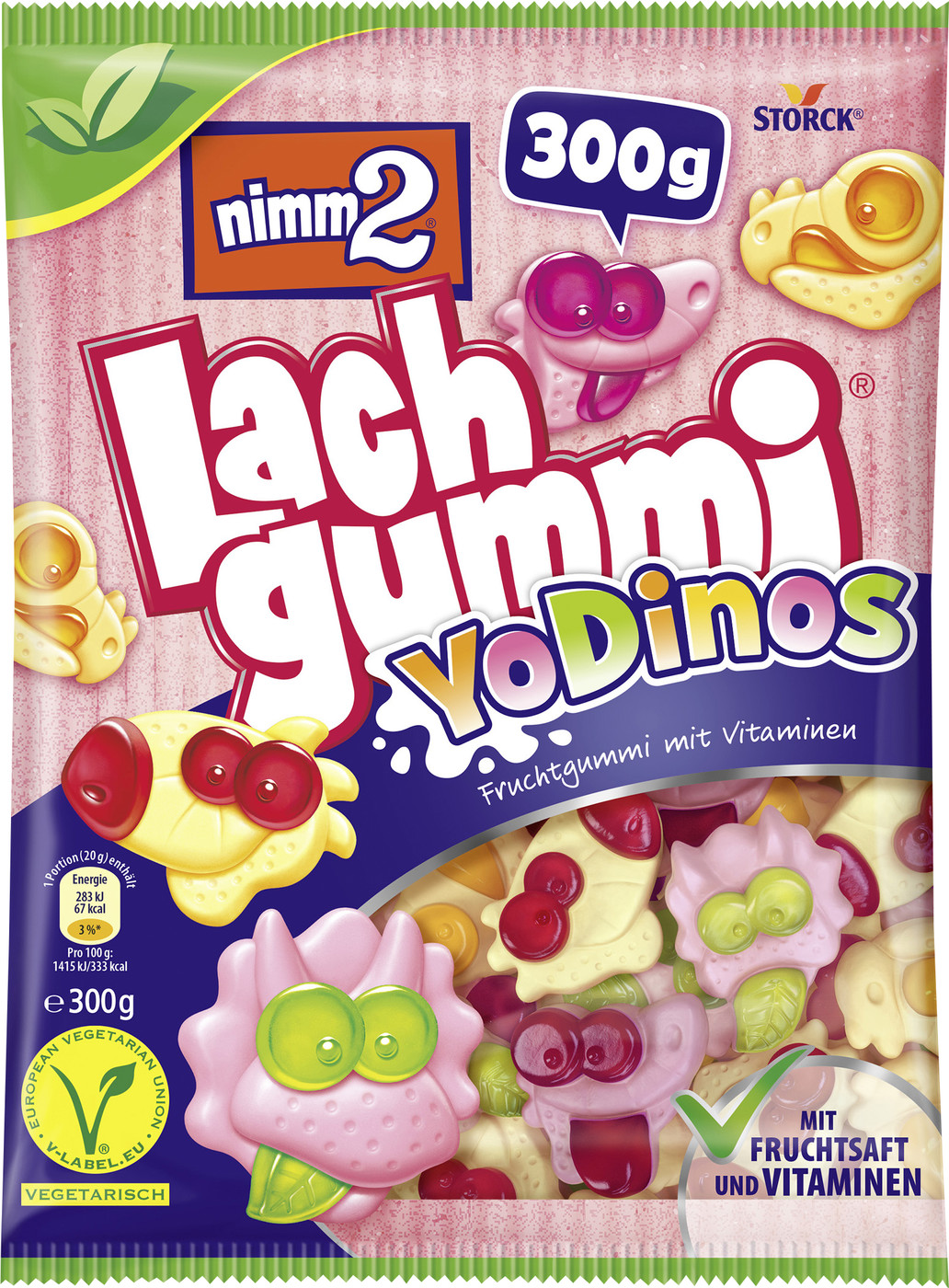 Storck Nimm2 Lachgummi Yo Dinos 300G