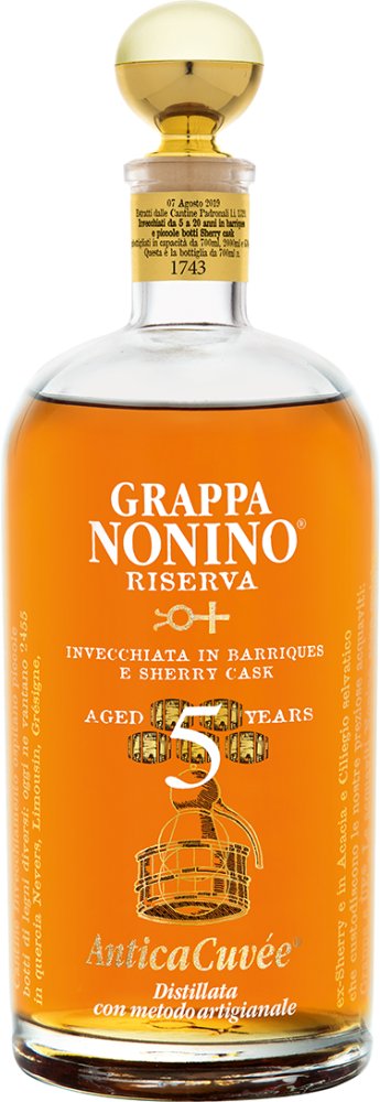 Nonino Grappa Riserva Antica Cuvée 5 Years 43% vol Nonino Grappa Riserva Antica Cuvée 5 Years 43% vol