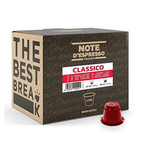 Note D'Espresso Classico Coffee Capsules Nespresso Compatible 5.6g x 100 capsules von Note d'Espresso