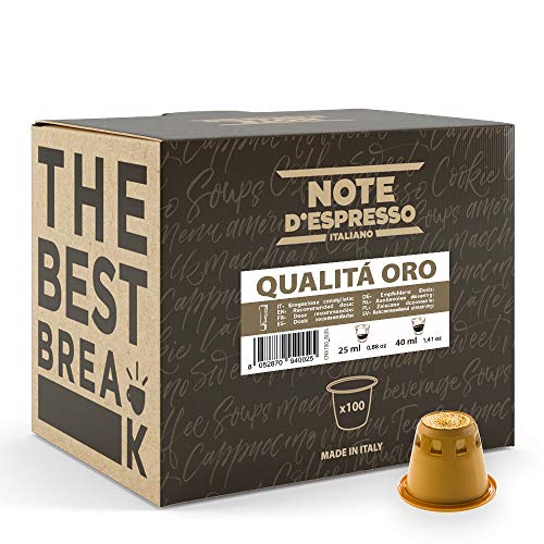 Note D'Espresso Qualità Oro Coffee Capsules Nespresso Compatible 5.6g x 100 capsules von Note d'Espresso