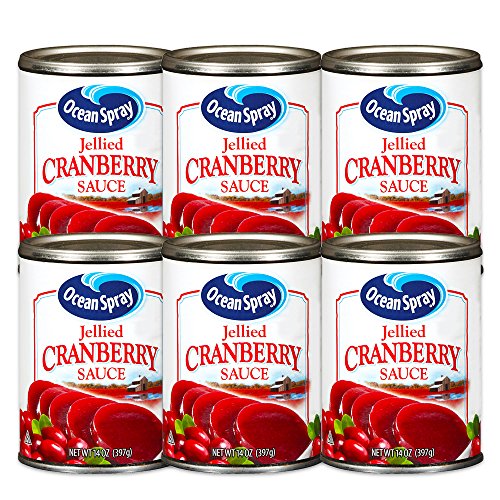 Ocean Spray, Jellied Cranberry Sauce, 14oz Can (Pack of 6)
