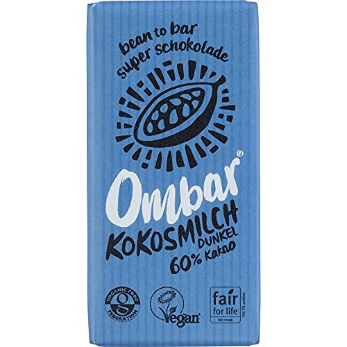 Ombar Rohschokolade, Kokosmilch Dunkel, 60% Kakao, 35g von OMBAR