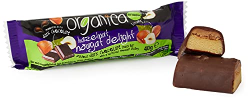 Organic Vegan Hazelnut Nougat Dark Chocolate Bar-Vegan - 40g