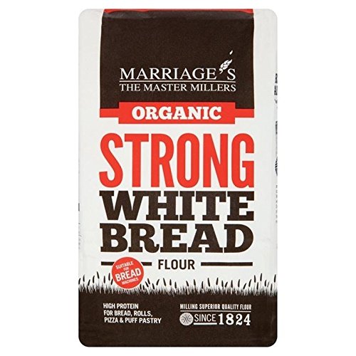 Organische Starke Weißbrotmehl 1 Kg Ehe - Packung mit 2 Organische Starke Weißbrotmehl 1 Kg Ehe - Packung mit 2