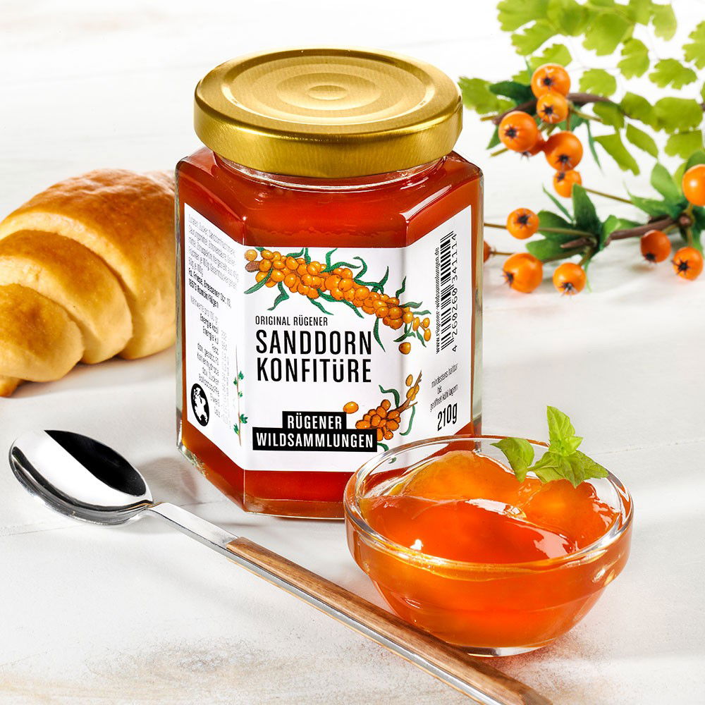 Original Rügener Sanddorn-Konfitüre, vegan Original Rügener Sanddorn-Konfitüre, vegan von Rügener Wildsammlungen