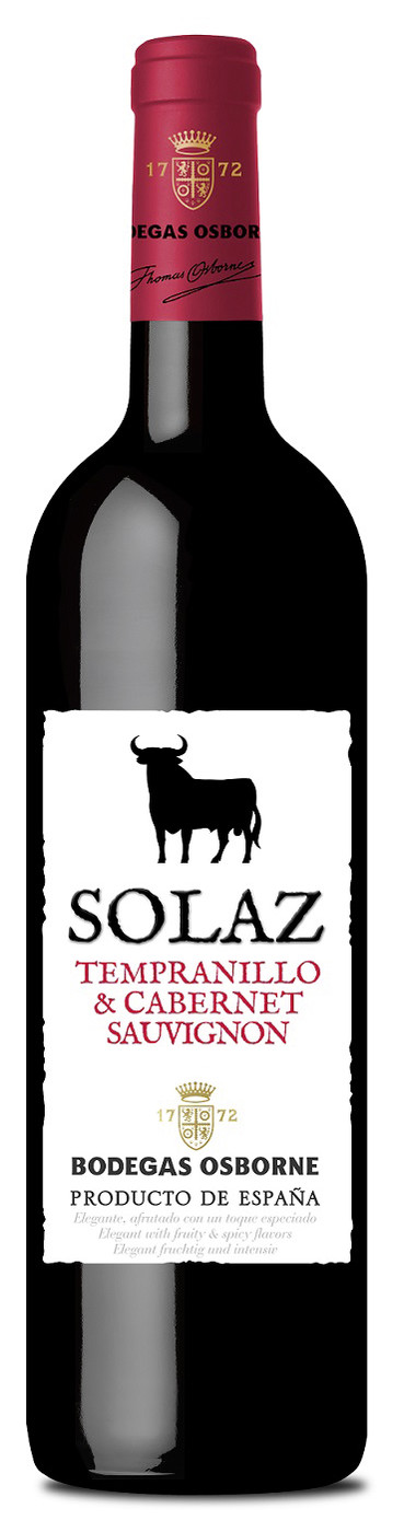 Osborne Solaz Tempranillo Cabernet Sauvignon Rotwein 0,75L Osborne Solaz Tempranillo Cabernet Sauvignon Rotwein 0,75L