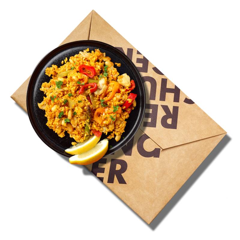 Reishunger Paella Box | Spanische Paella zum Selbermachen | Zutaten für 4 Personen | Vegan