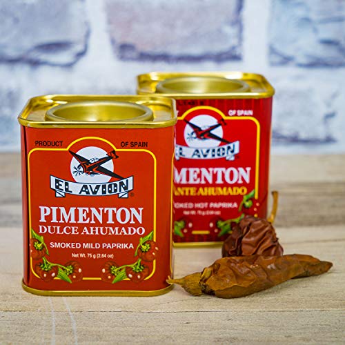 Paprikapulver SET geräuchert aus Spanien 1x 75g süß & 1x scharf 75g von El Avion